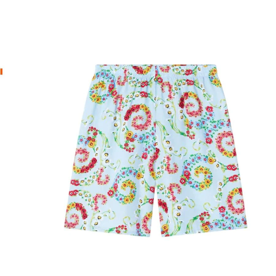 Young Versace Kids Floral Swirl Bermuda Shorts