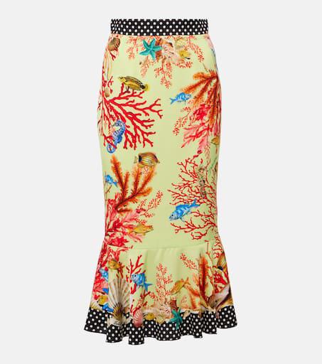 【関税&送料込】Dolce & Gabbana Printed Stretch Satin Skirt Dolce & Gabbana Capri printed silk-blend midi skirt