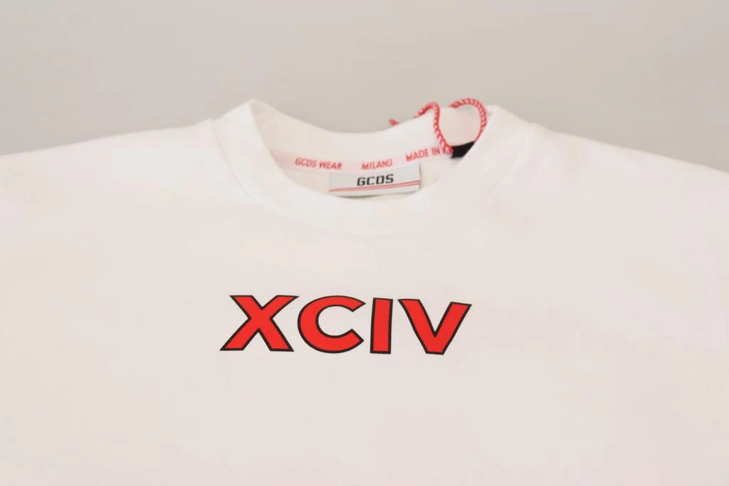 GCDS GCDS White Logo Print Cotton Short Sleeves T-shirt 5