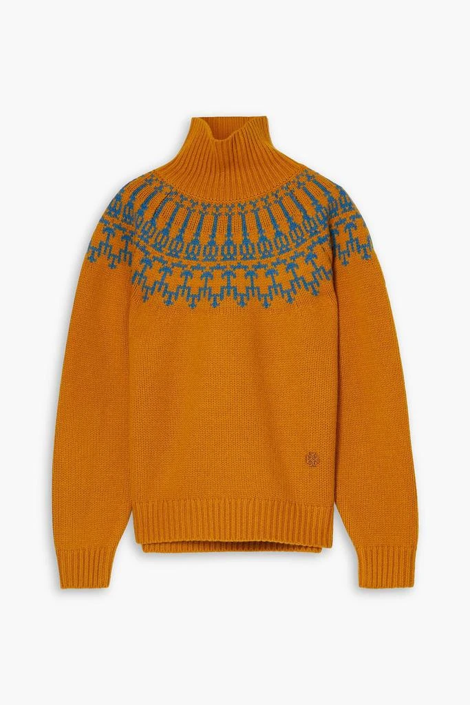 Tory Sport Fair Isle merino wool turtleneck sweater 1