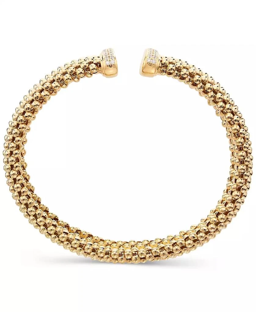 Macy's Diamond End Mesh Cuff Bracelet (1/2 ct. t.w.) in 14k Gold-Plated Sterling Silver 3