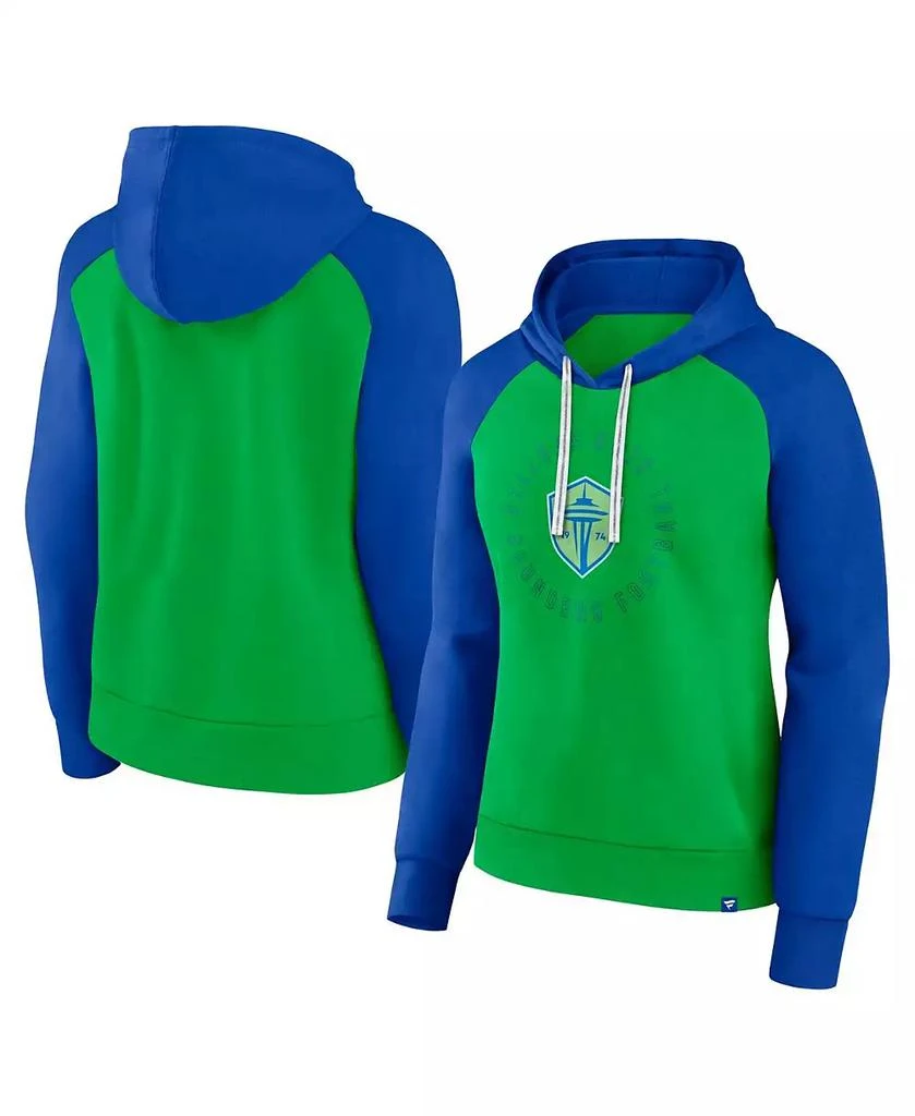 Fanatics Women's Rave Green Seattle Sounders FC Instep Pullover Hoodie 1