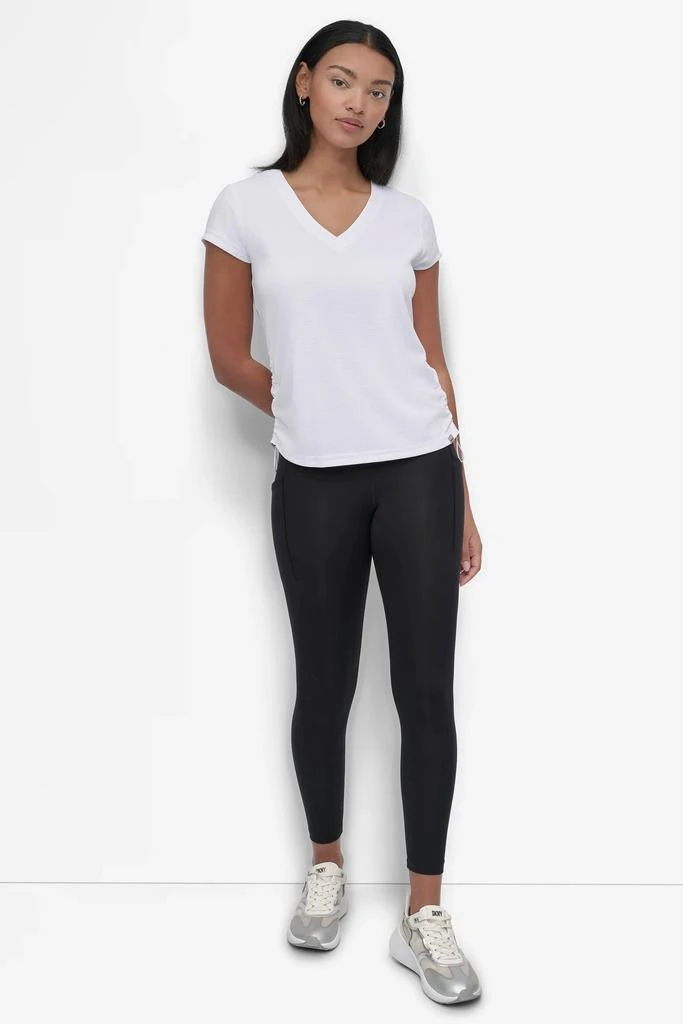 DKNY RUCHED TECH-MESH PERFORMANCE TEE 8