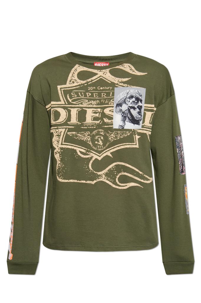 Diesel Diesel T-Roxt-Q1 Inside-Out Printed T-Shirt - T