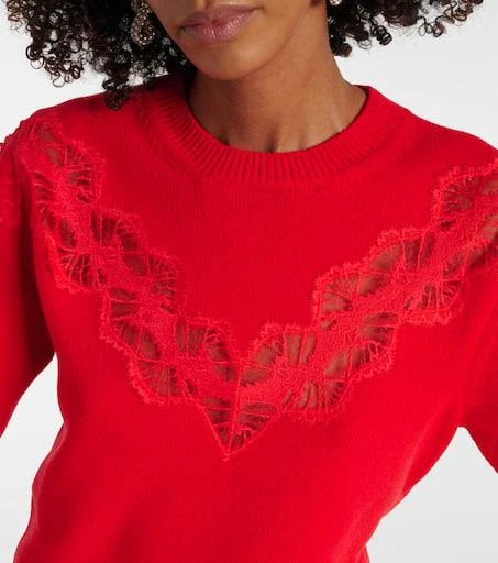 Stella McCartney Lace-trimmed wool sweater 4