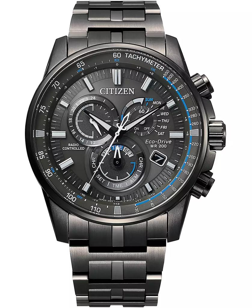 Citizen Eco-Drive Men's PCAT Gray Stainless Steel Bracelet Watch 43mm