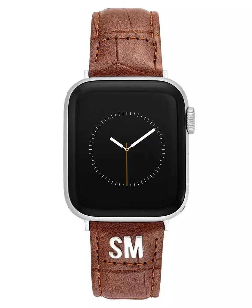 Steve Madden Women's Honey Brown Crocograin Faux Leather Band designed for Apple Watch® 42mm (Series 1-3 only) & 44/45/46/49mm (Ultra & Ultra 2) 3