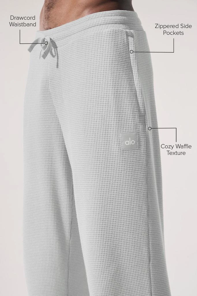 Alo Yoga Elevate Waffle Straight Leg Pant - Athletic Heather Grey 2