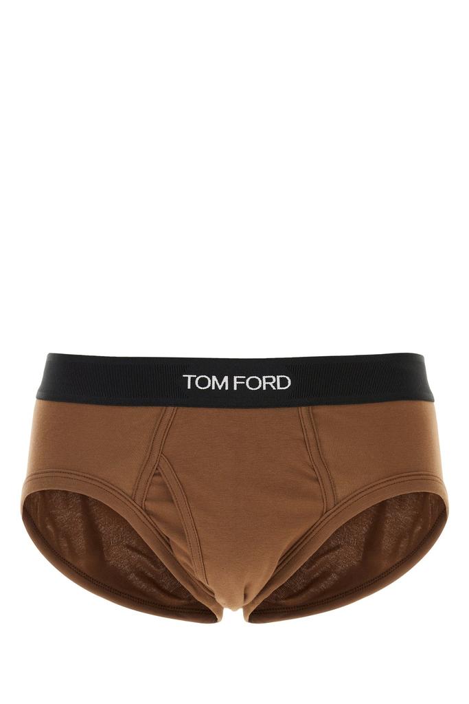 Tom Ford Brown stretch cotton brief