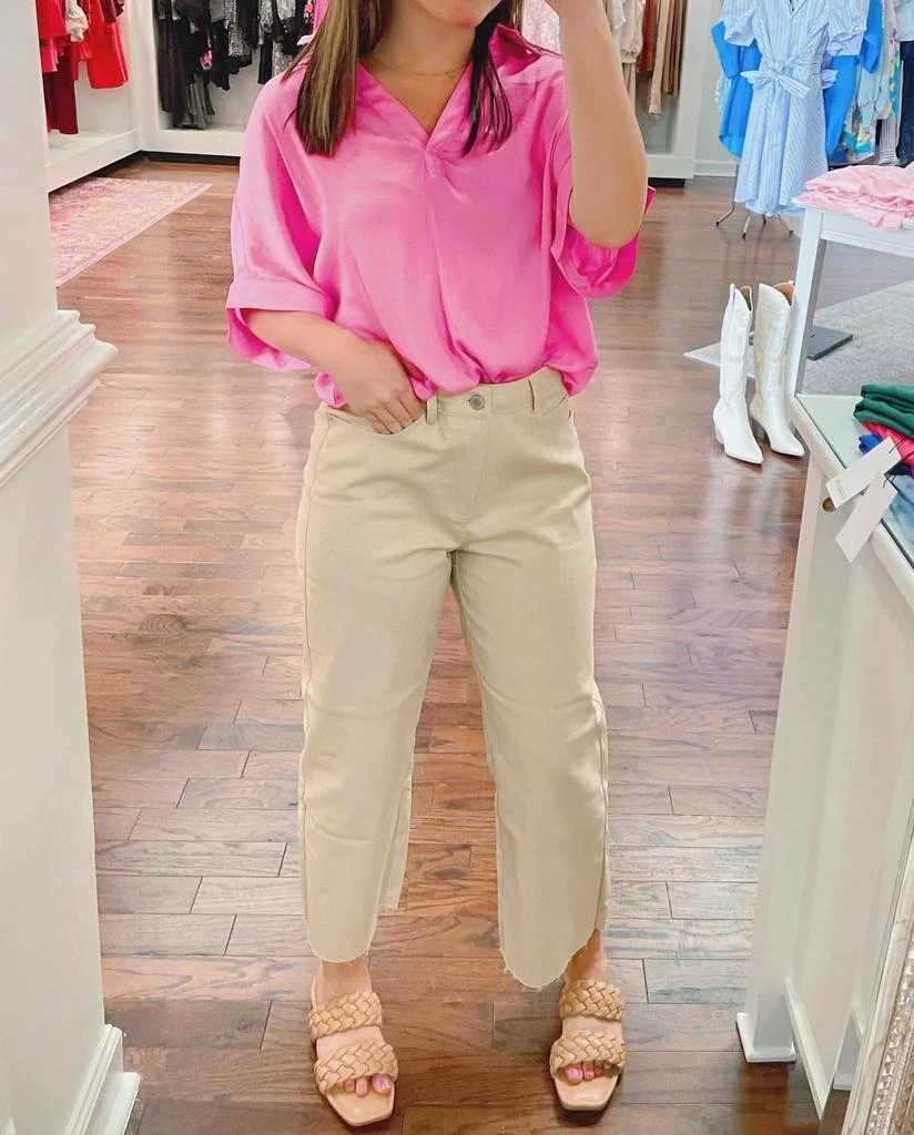 ee:some Ee:Some - Dixie Cropped Straight Leg Pants