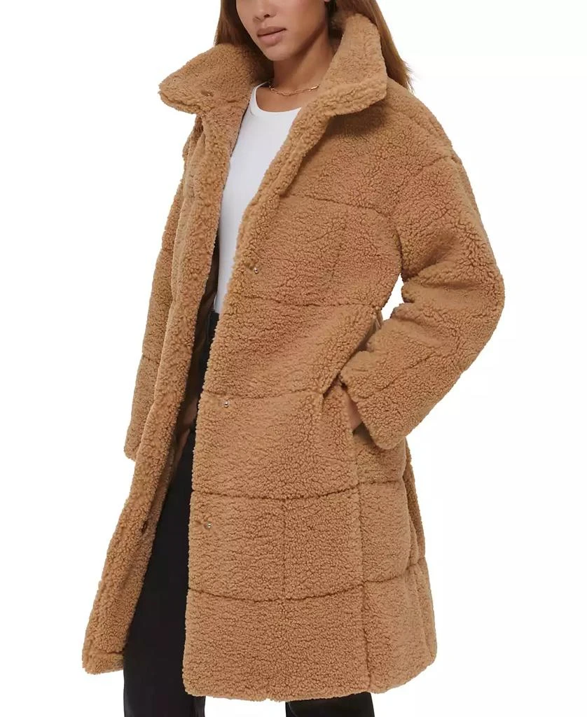 Levi's Women's Long Sherpa Snap-Closure Teddy Coat 3