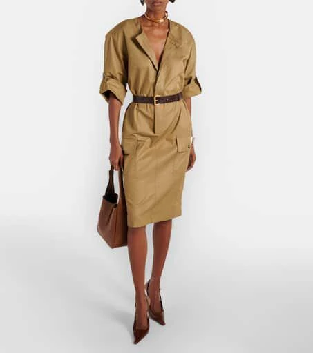 Yves Saint Laurent Cotton twill midi dress 2