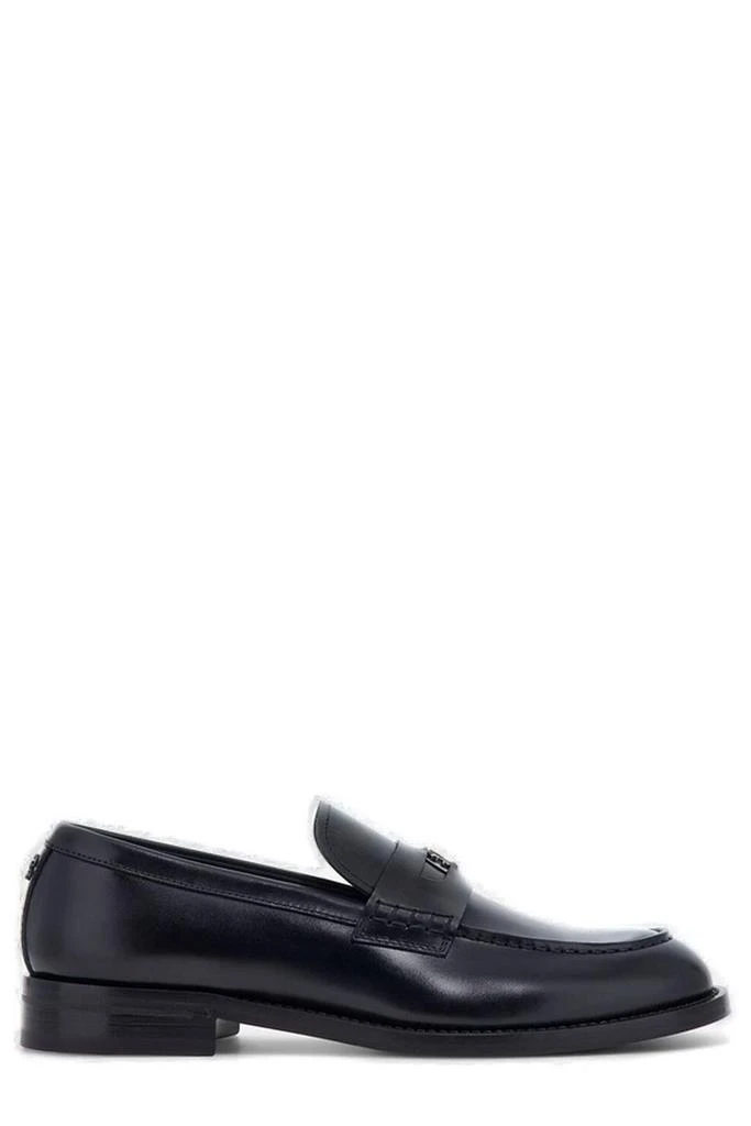 Roberto Cavalli Black Slip-On Loafers Crocodile-effect loafers in Black for Men | Roberto Cavalli® main image 4