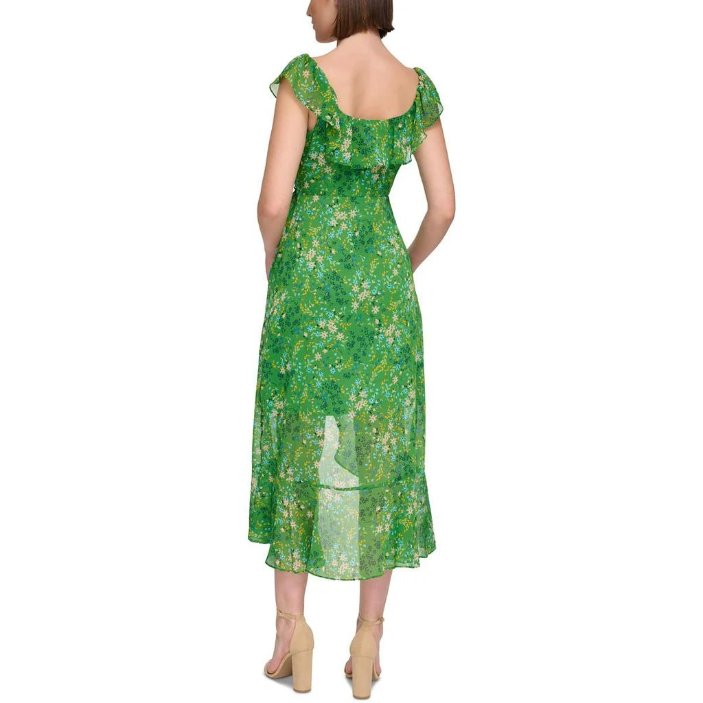 Kensie Womens Faux Wrap Chiffon Wrap Dress 2