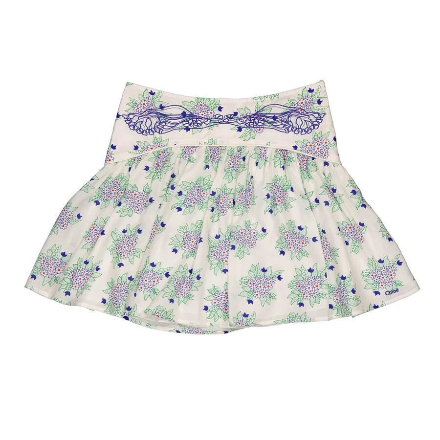 Chloé Girls Floral Print Mini Skirt 1