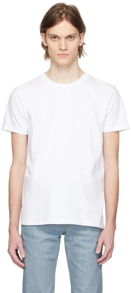 Naked & Famous Denim White Circular T-Shirt 1