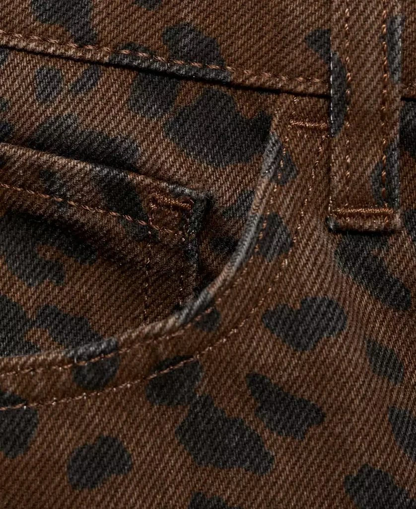 Mango Women's Leopard-Print Straight Jeans 2