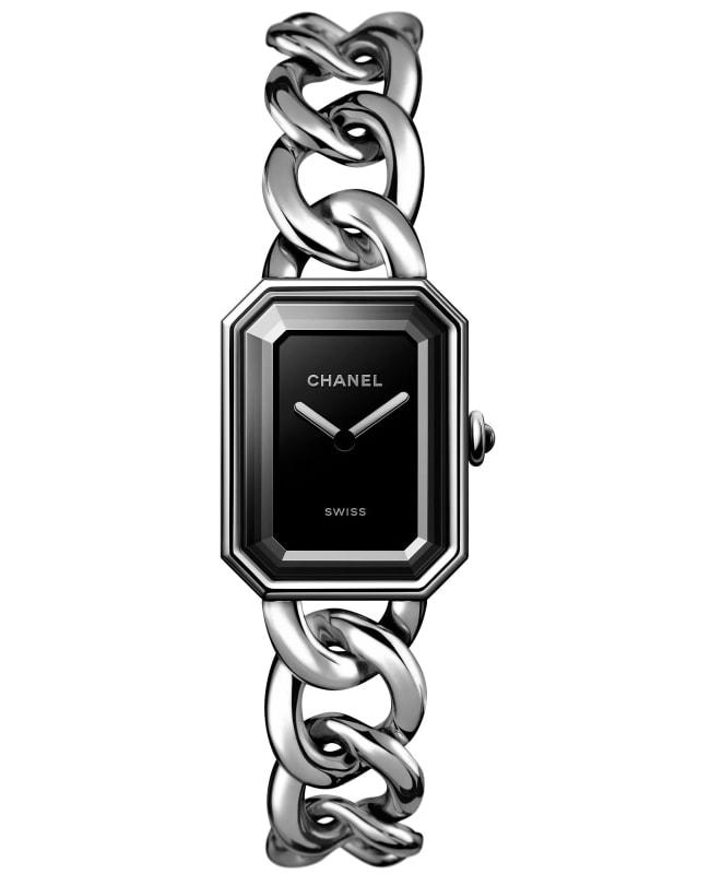 Chanel Chanel Premiere Black Dial Stainless Steel Women's Watch H7018