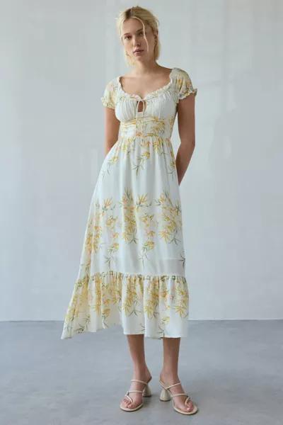 Kiss The Sky Kiss The Sky Marabella Scoop Neck Tiered Midi Dress