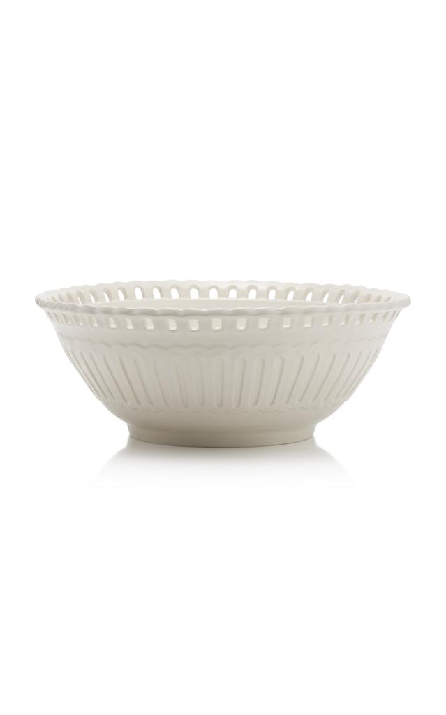 MoDA Moda Domus - Large Balconata Creamware Salad Bowl - White - Moda Operandi