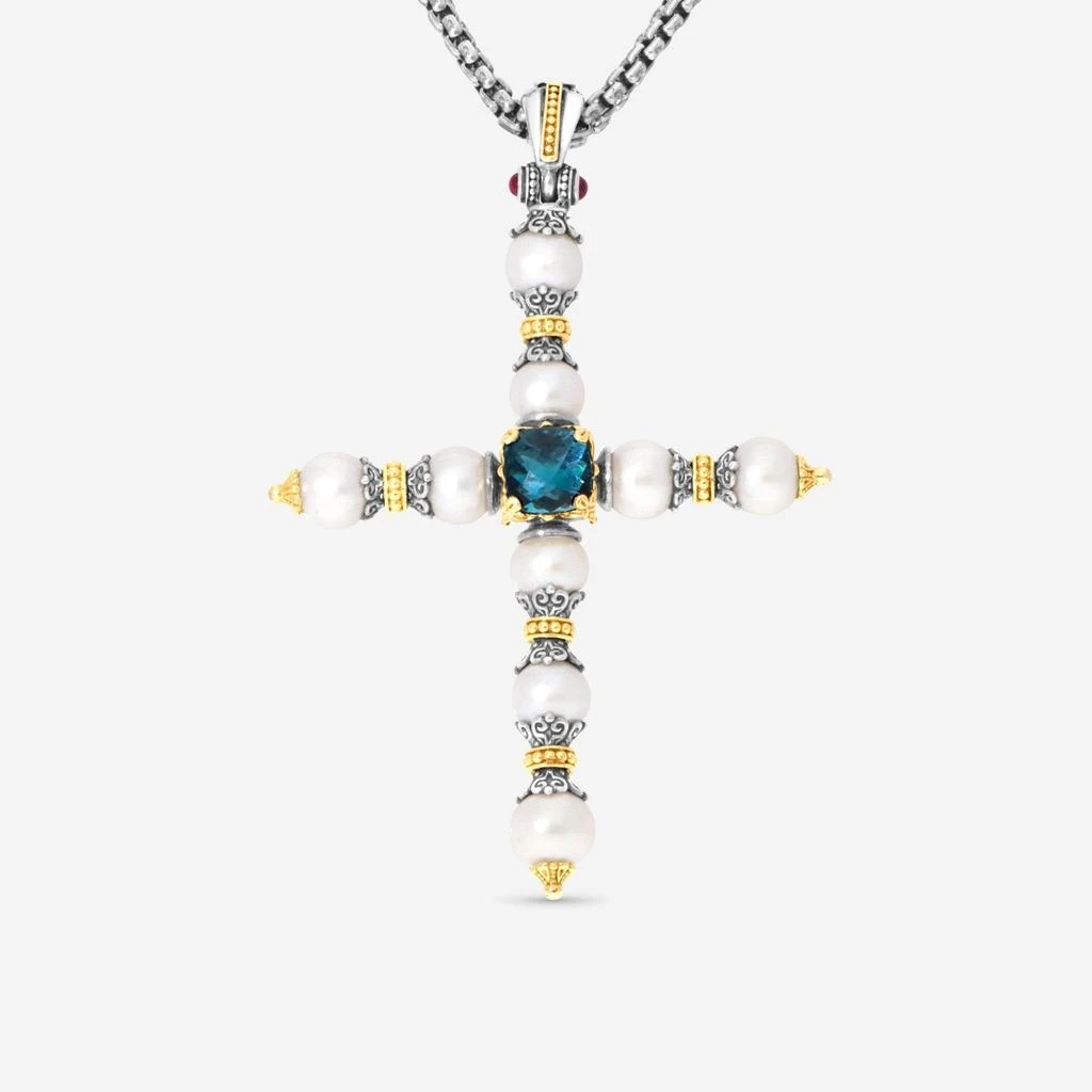 Konstantino Konstantino Kleos Sterling Silver & 18K Yellow Gold Pendant Necklace STMK6981-317-CUT.CHKJ2-131-51 2