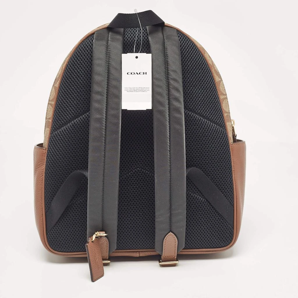 Coach Coach Brown/Beige Signature Coated Canvas and Leather Court Backpack 4
