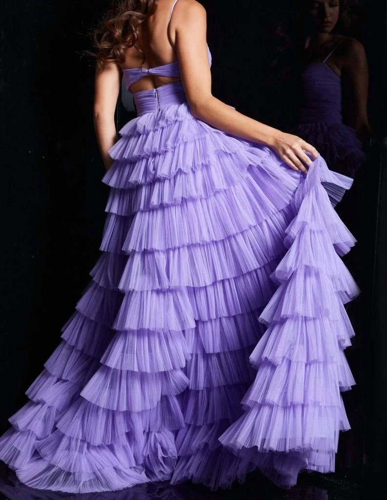 Jovani Jovani - Ruffled Tulle Prom Dress 3