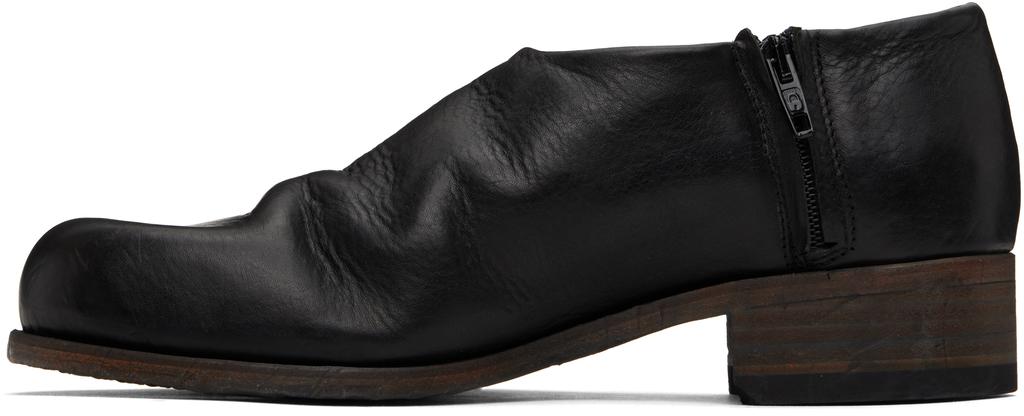 Shop Black Adam Signature Edition Bubble Toe Zip On Loafers