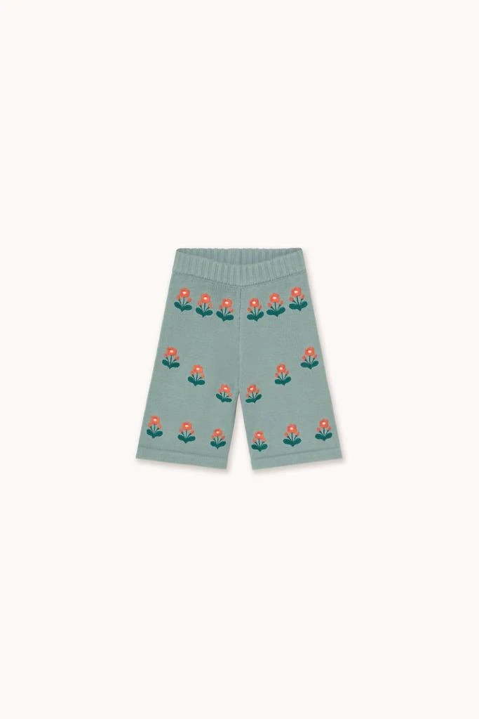 Tinycottons Baby Girl
s Flowers Knitted Pant In Sage