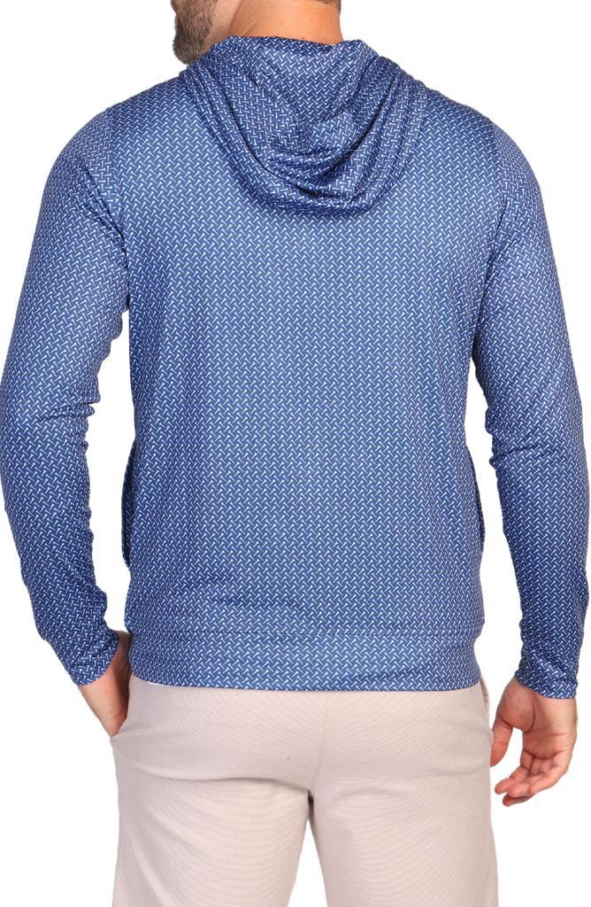 TailorByrd Golf Print Performance Hooded Pullover