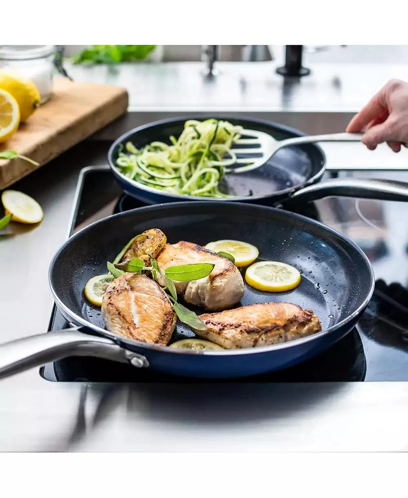 Blue Diamond Diamond-Infused 9.5" and 11" Frying Pan Set. 3