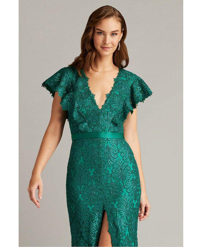 【TADASHI SHOJI】 Sequin Embroidered Flutter Sleeve Dress Leya Sequin Embroidered Flutter Sleeve Dress | Tadashi Shoji