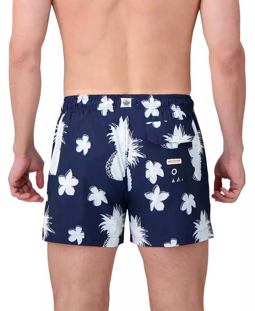 Sunset and Vines Men's Tropical-Pattern Woven Swim Trunks 3