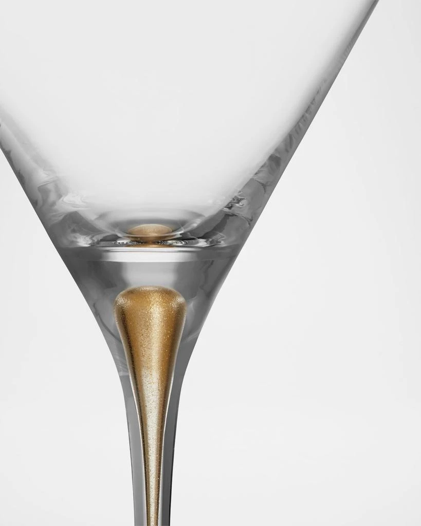 Orrefors Intermezzo Gold Martini Glasses, Set of 2 3