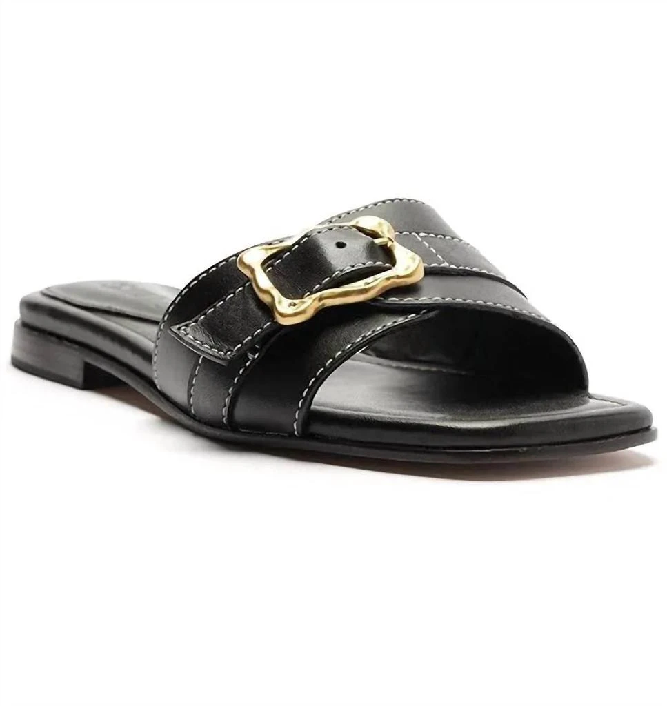 Schutz Wavy Flat Sandal In Black 2