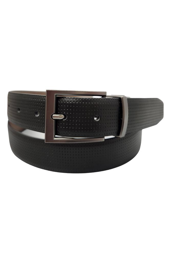 Bosca Reversible Pindot Leather Belt