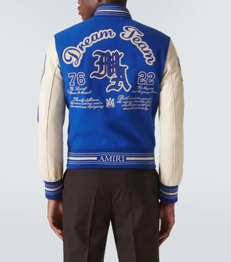 AMIRI Dream Team appliqué varsity jacket 4