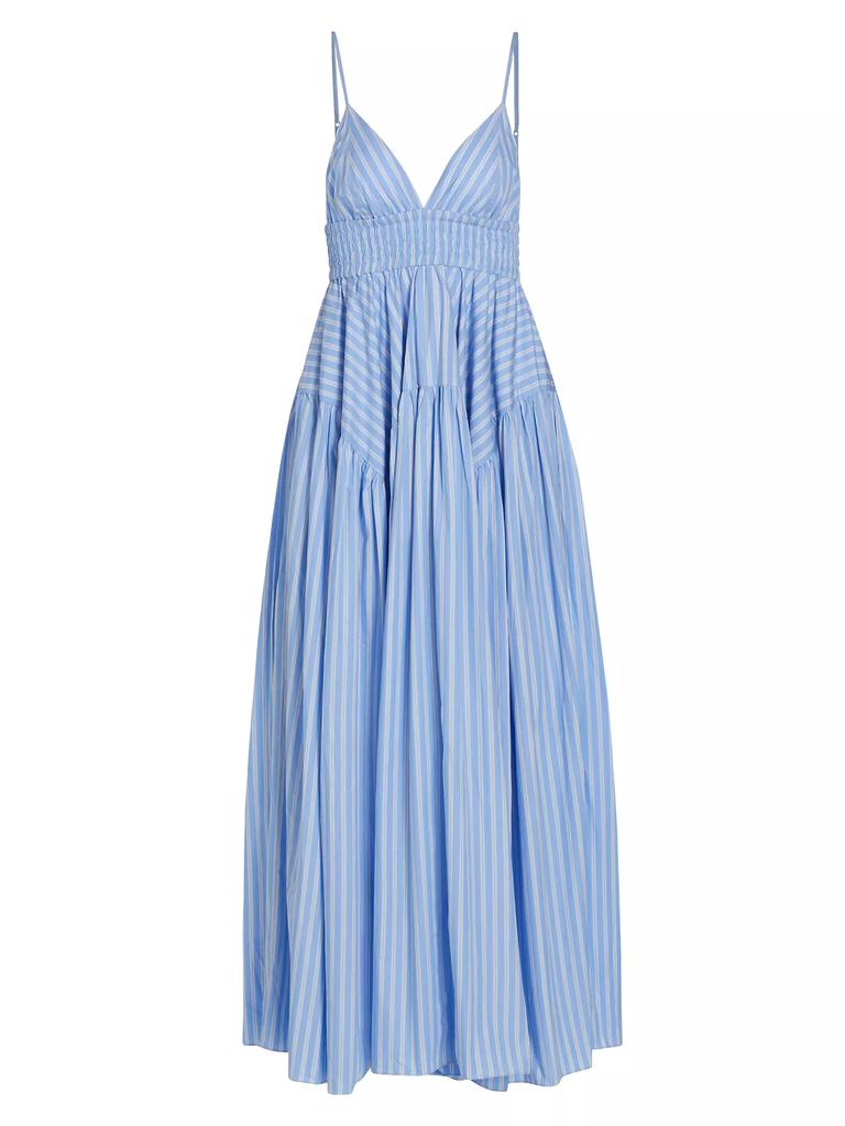 Rosetta Getty Gathered Peplum Camisole Maxi Dress