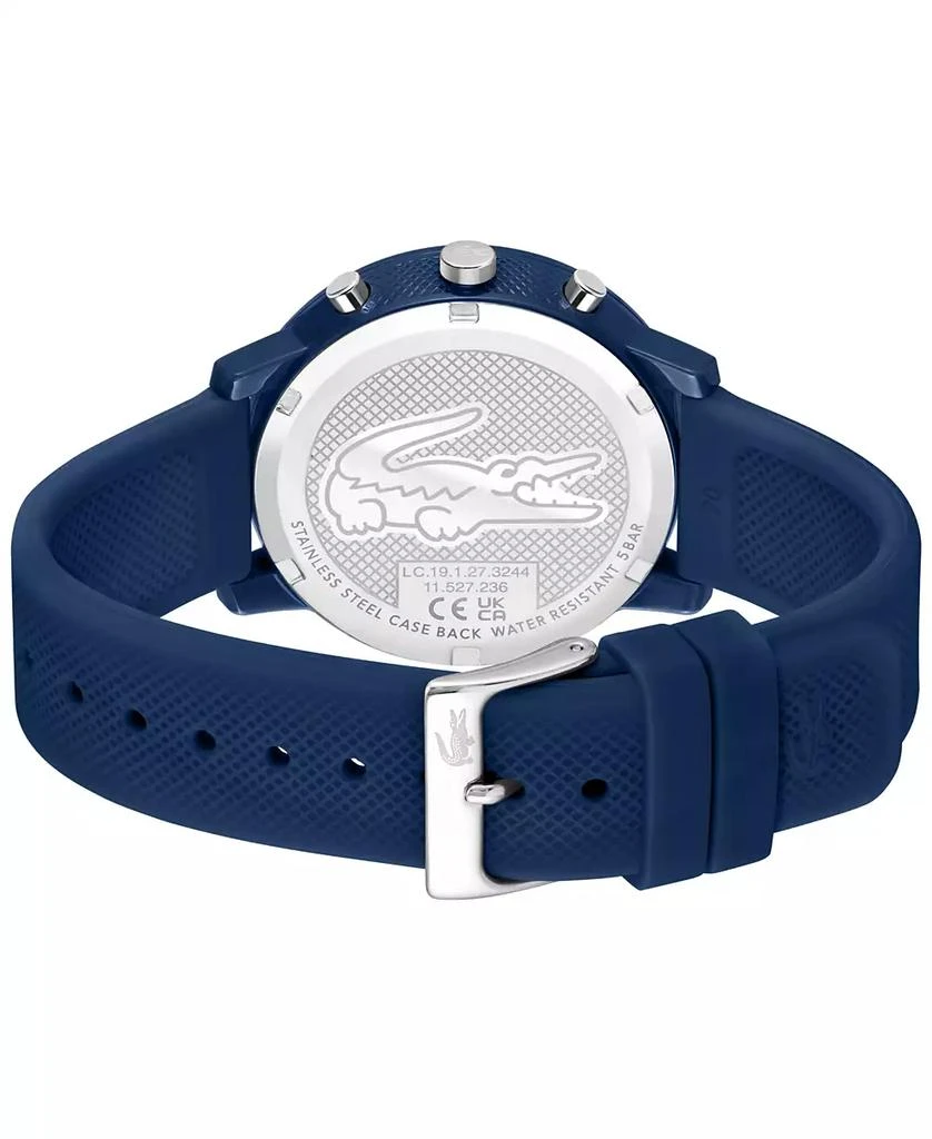 Lacoste Men's L 12.12. Chrono Navy Blue Silicone Strap Watch 43mm 3