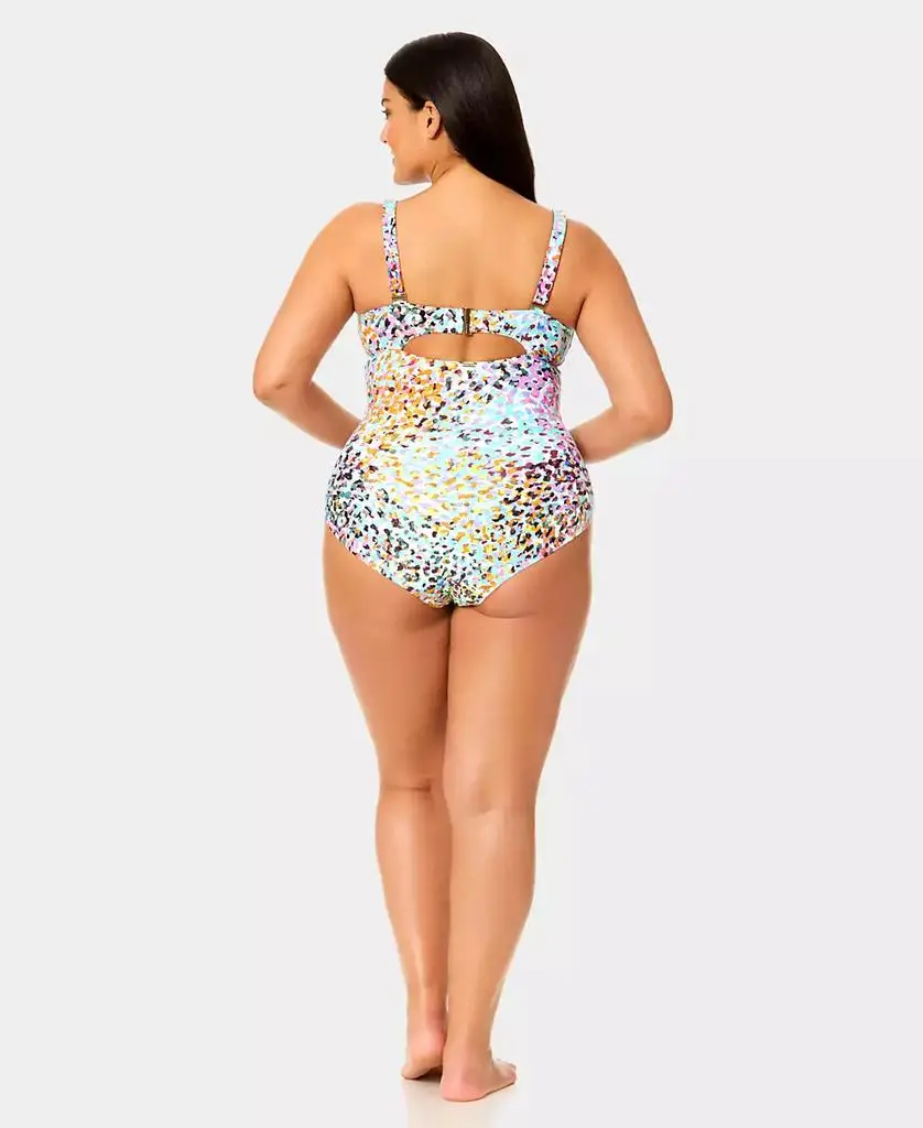 Anne Cole Plus Size Drape Front Underwire One-Piece Swimsuit 2