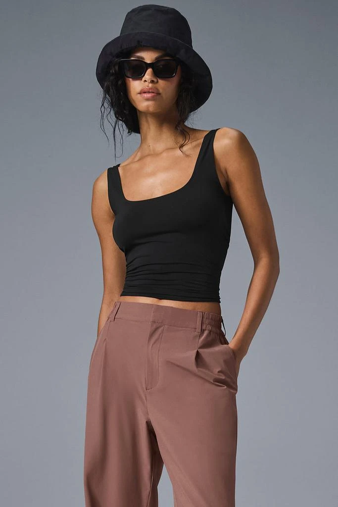 Alo Sheer Glow Tank - Black 1