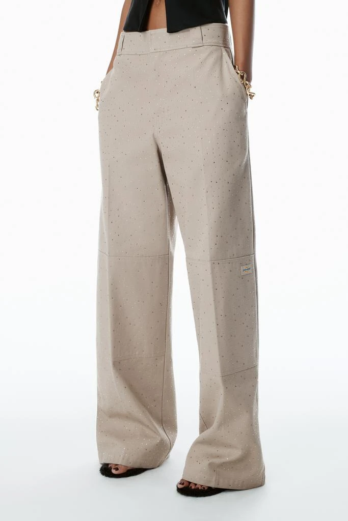 Alexander Wang Crystal Hotfix Workwear-Inspired Pants 3