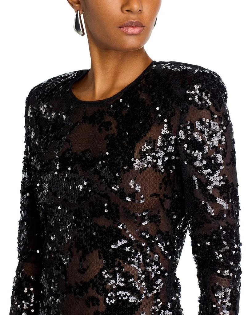 Victoria Beckham Sequin Long Sleeve Gown 2