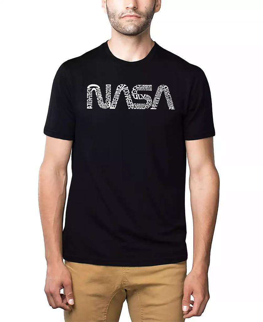 LA Pop Art Men's Premium Word Art T-Shirt - Worm Nasa