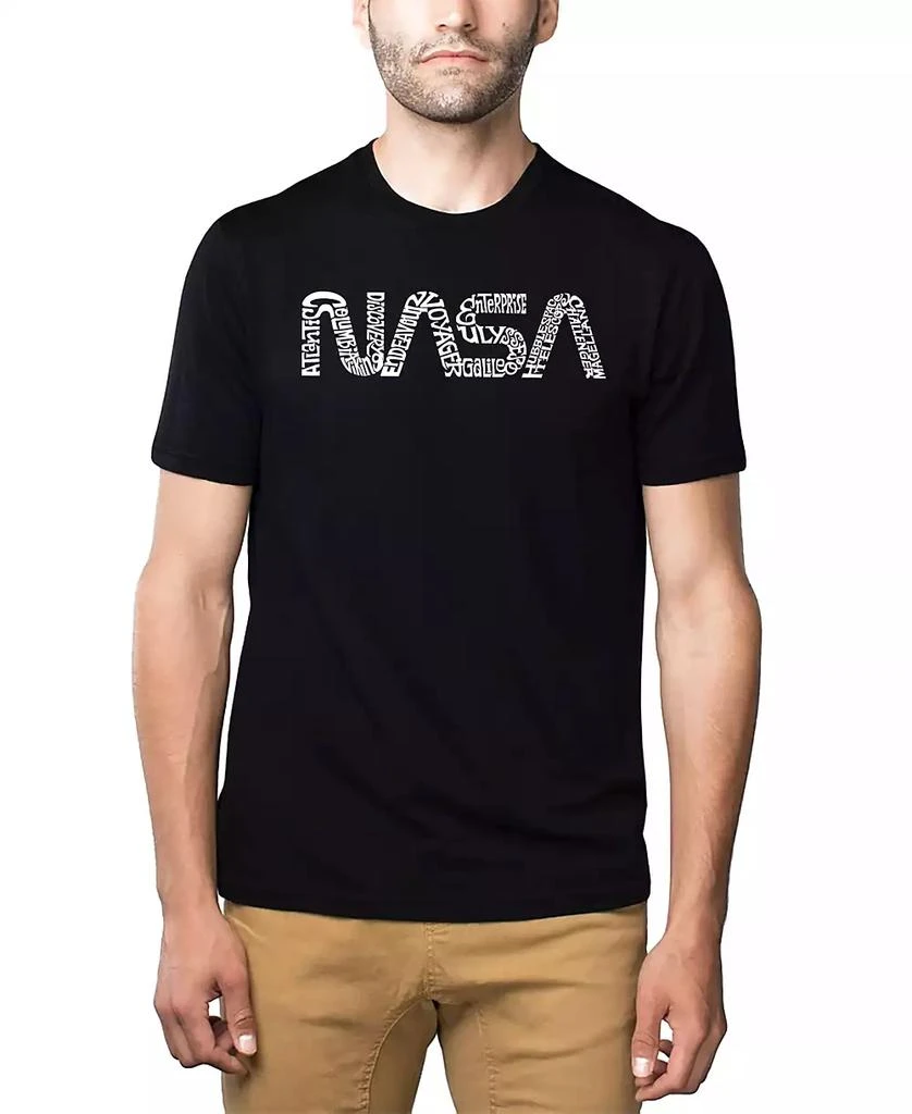 LA Pop Art Men's Premium Word Art T-Shirt - Worm Nasa 1