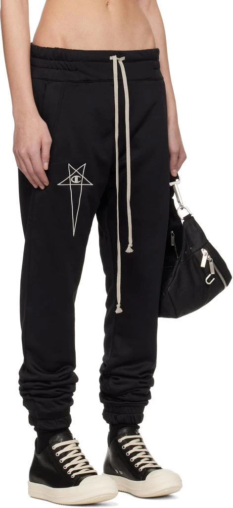 Rick Owens Black Champion Edition Joggers Sweatpants 2