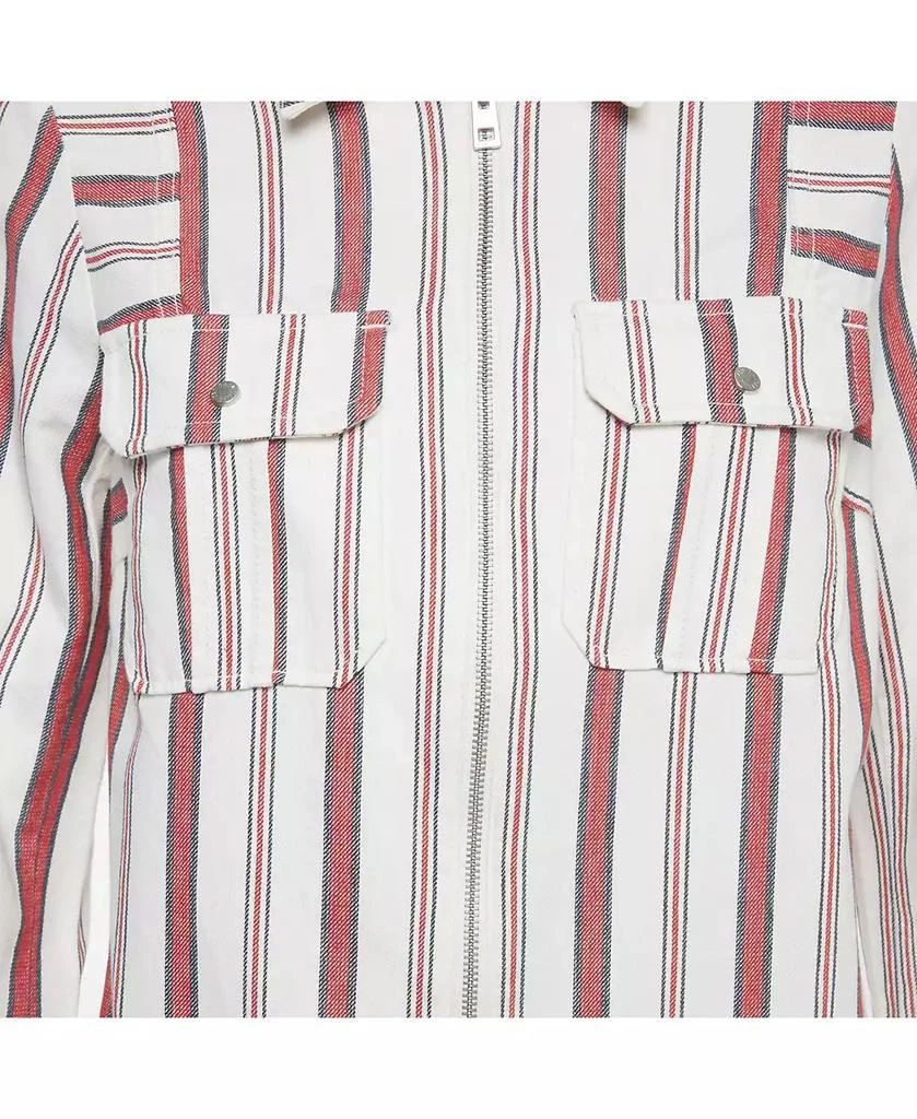 Pre-Owned Zadig 
Voltaire Women
s White Striped Cotton Tach Raye Jacket 4