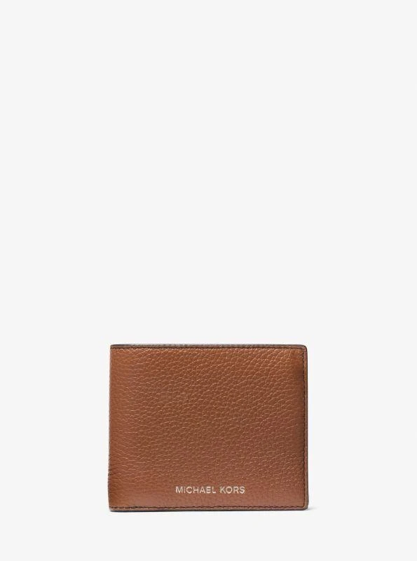 Michael Kors Cooper Pebbled Leather Billfold Wallet With Coin Pouch