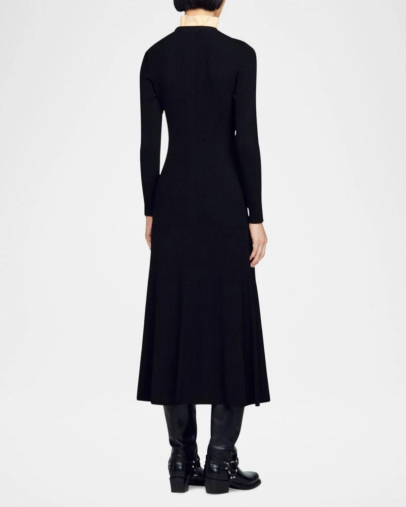 Sandro Odaya Maxi Ribbed Dress 4