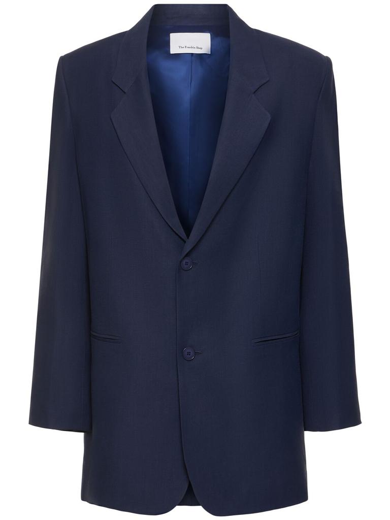 The Frankie Shop Aiden Linen & Viscose Blazer